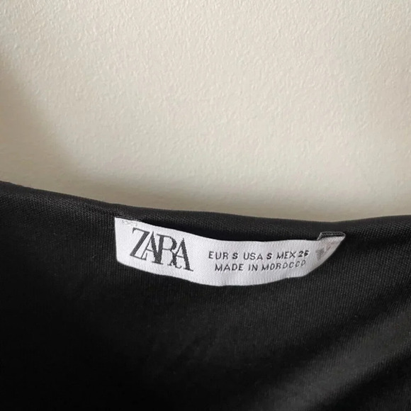 Zara Contrast Corset Combination Mini Dress Black Size Small - Picture 9 of 12